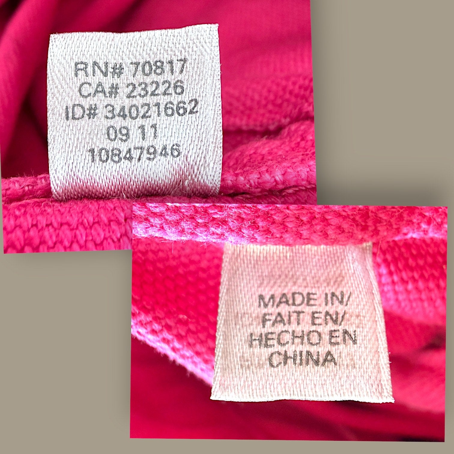 Victoria’s Secret Large Hot Pink Canvas Tote Bag Red Sequin Stripe Shopper 2011