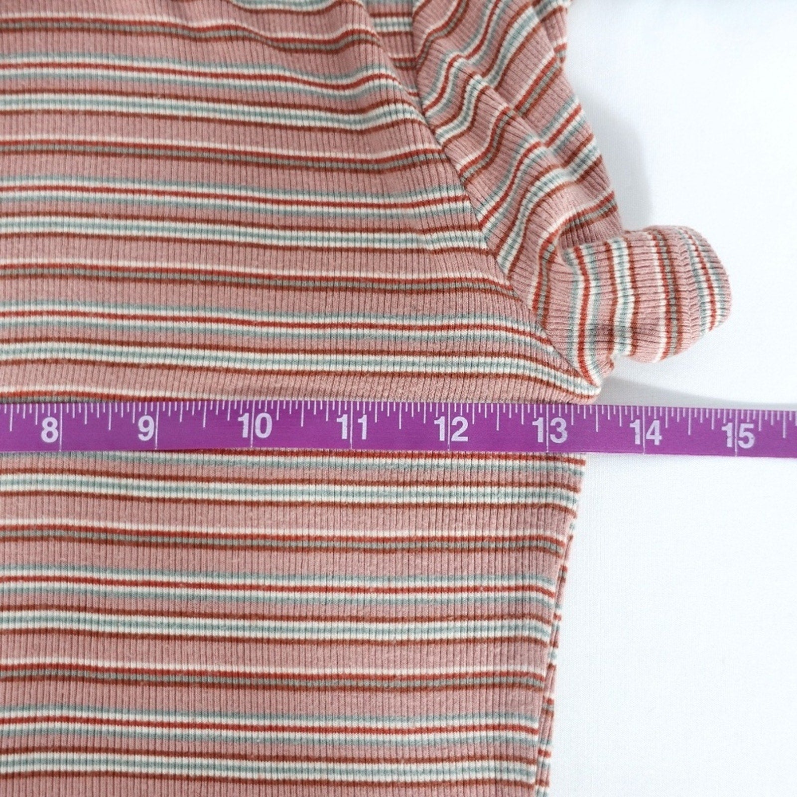 3 Girls Striped Ribbed Crop Top | Retro Y2K Fitted Tee