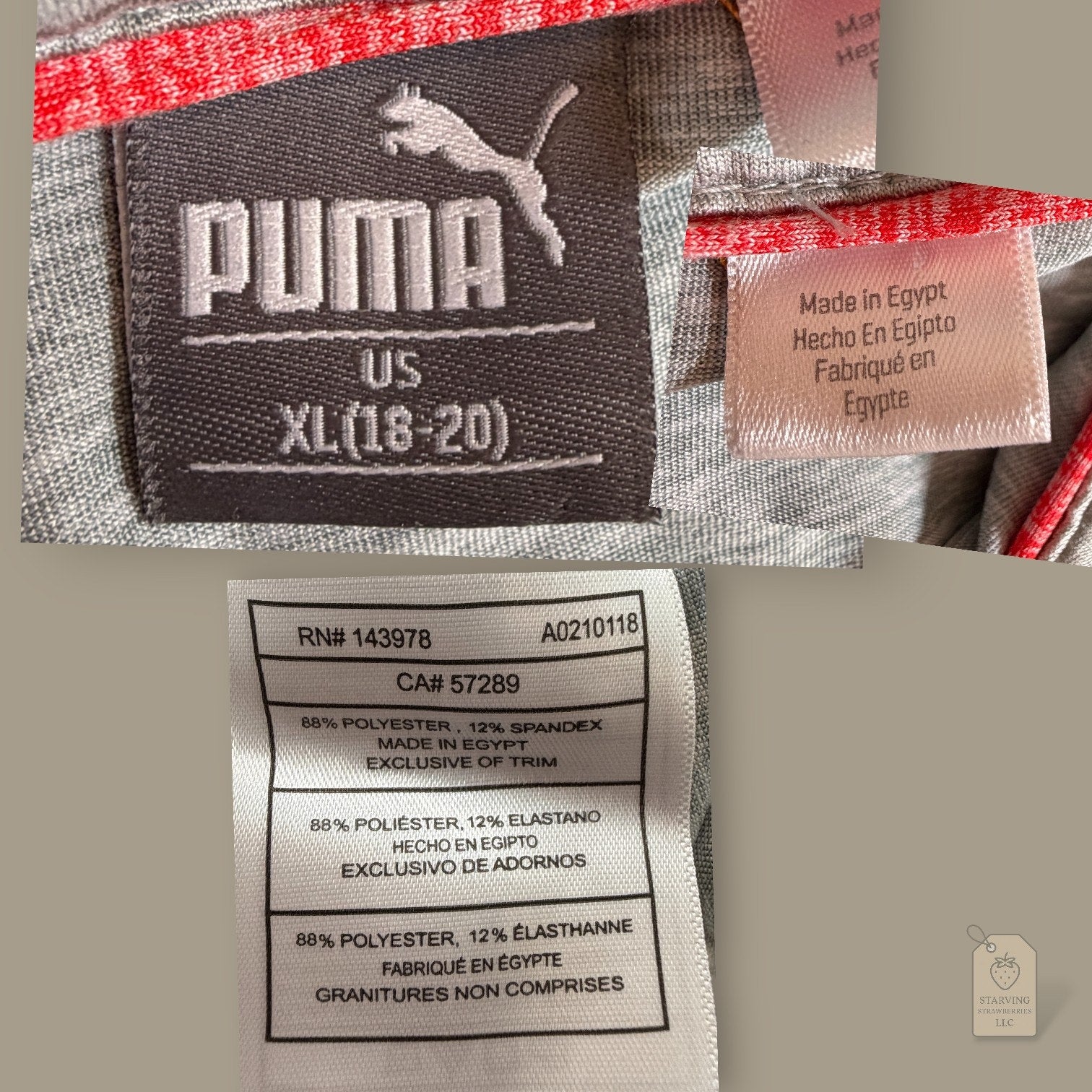 PUMA Golf Polo Shirt Boys XL 18-20 Grey Digital Pixel Fade Stretch Performance