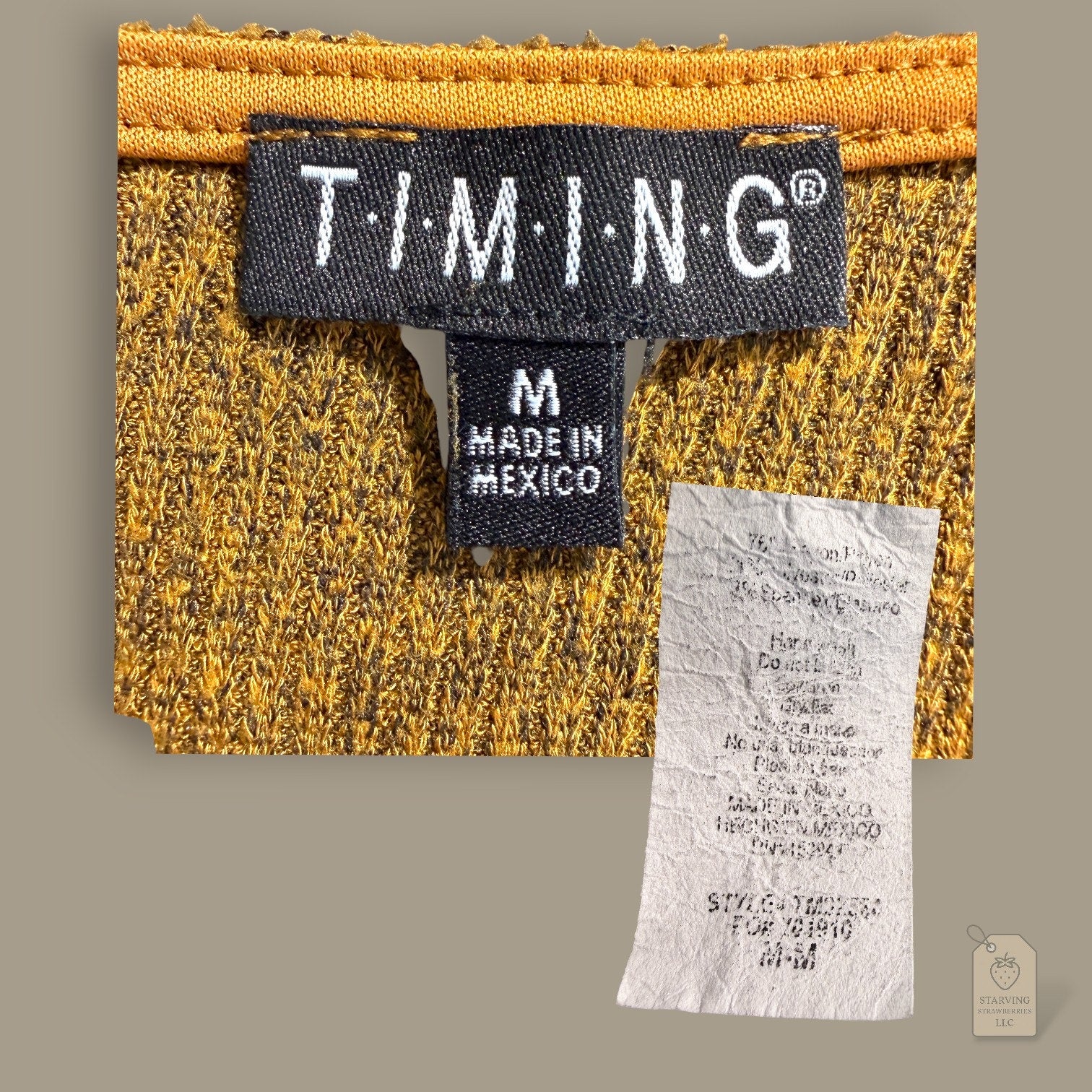 Timing Mustard Ribbed Wrap Deep V Sweater Top Medium