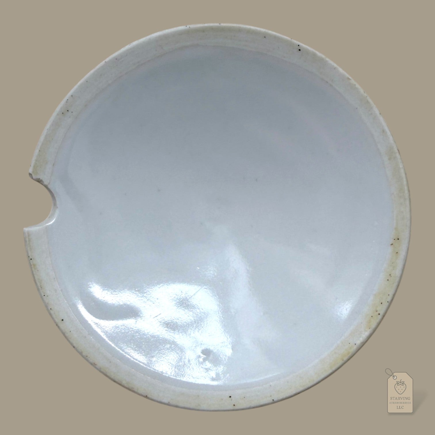 Classic Jingdezhen Porcelain Lidded Stew Cup w/ Spoon Notch