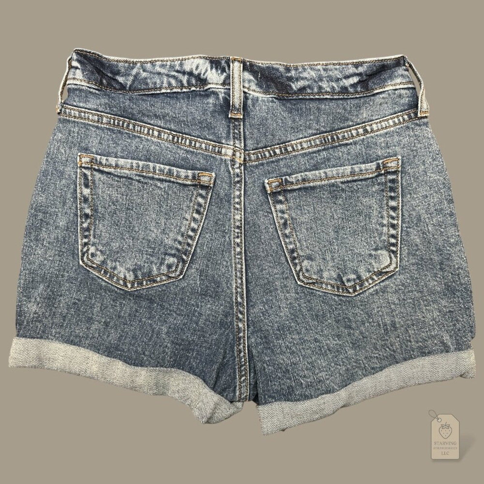 Wild Fable Denim Shorts | Mid Rise Cuffed Jean Shorts Blue Wash | Size 2 / 26R