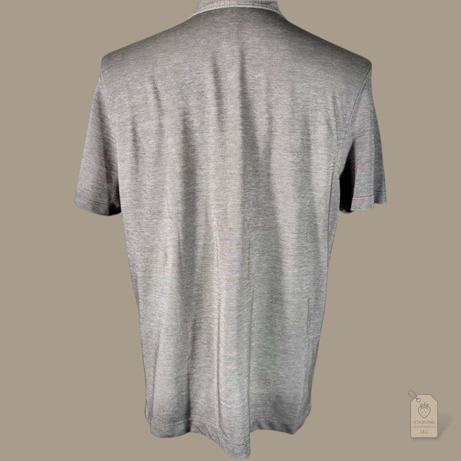 Men’s | Michael Kors | Gray Collared Short Sleeve Polo with Front Chest Pockets