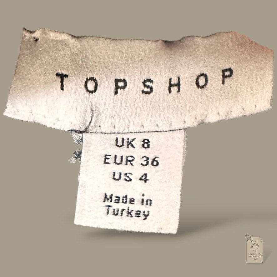Topshop Smocked Floral Mini Dress Black White & Pink | US 4 Square Neck