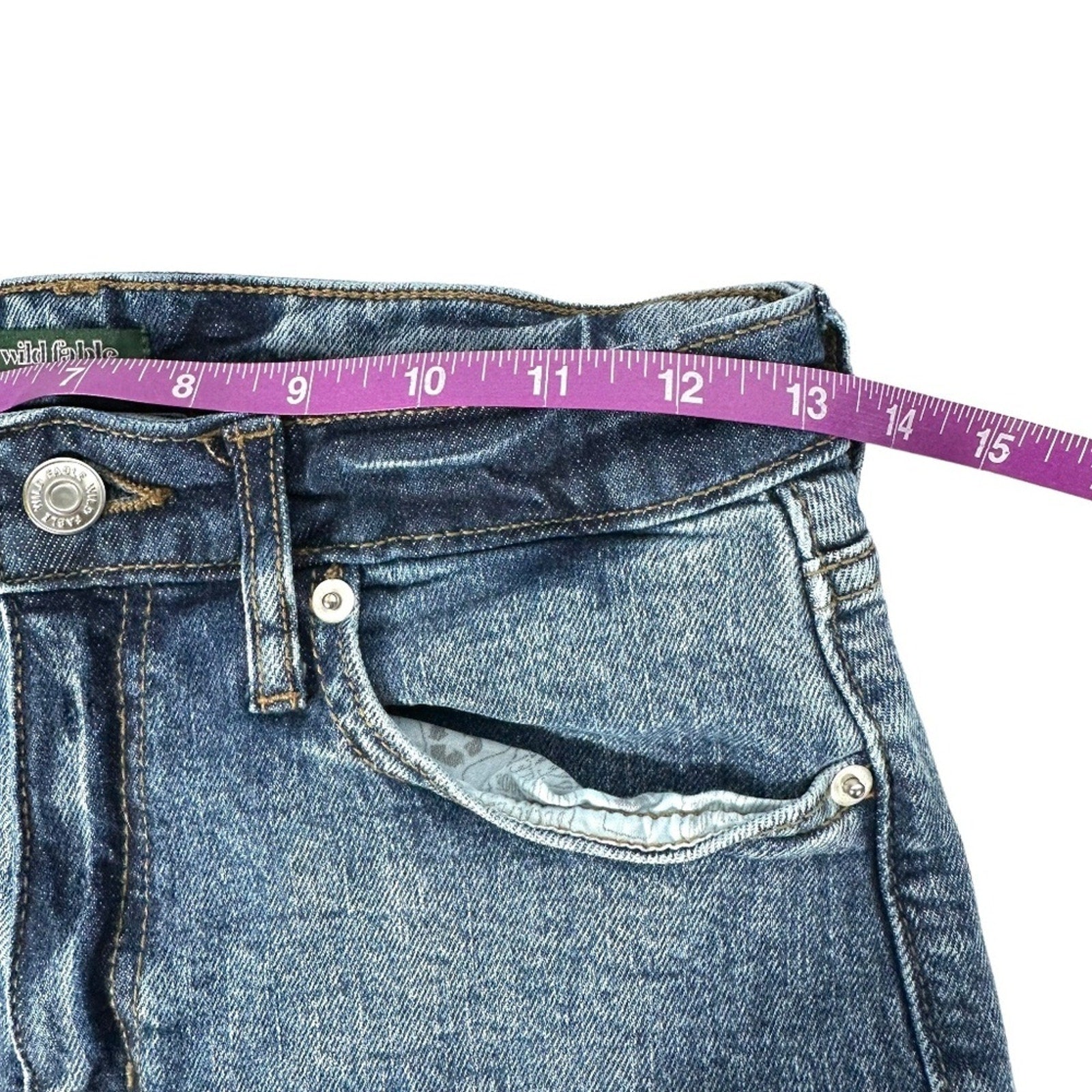 Wild Fable Denim Shorts | Mid Rise Cuffed Jean Shorts Blue Wash | Size 2 / 26R