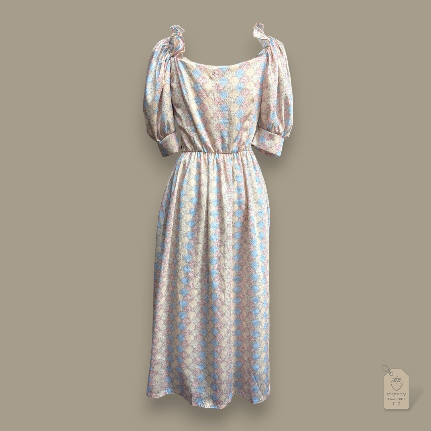 Dondolo Classic Scalloped Floral Wrap Dress